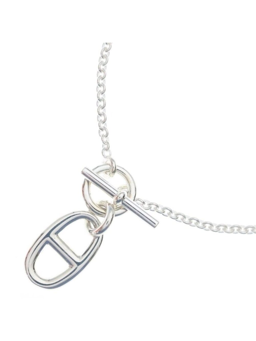 Hermes Chaine D'ancre Amulette Chain Necklace Silver